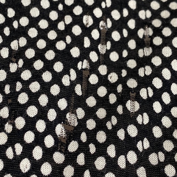 ANTHROPOLOGIE WESTON WEAR Black & Cream Dot Top XS - Picture 11 of 15